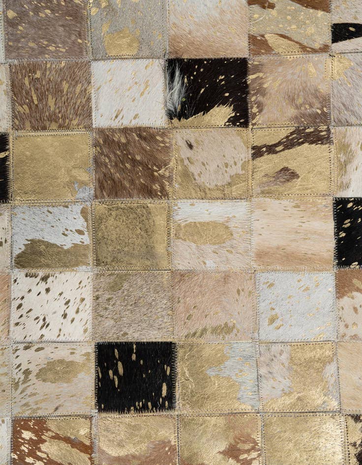 Detail image of  5' 1 x 8' Cowhide Leather Rug