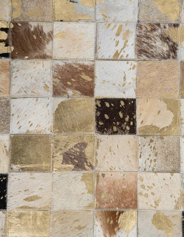 Detail image of  5' 1 x 8' Cowhide Leather Rug