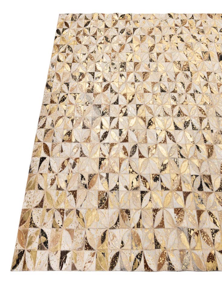 Detail image of  5' x 7' 9 Cowhide Leather Rug