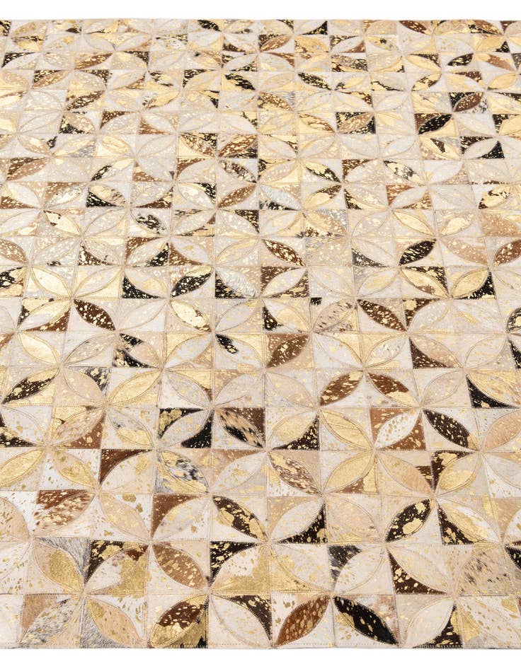 Detail image of  5' x 7' 9 Cowhide Leather Rug