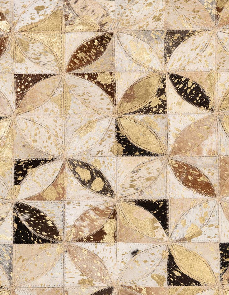 Detail image of  5' x 7' 9 Cowhide Leather Rug