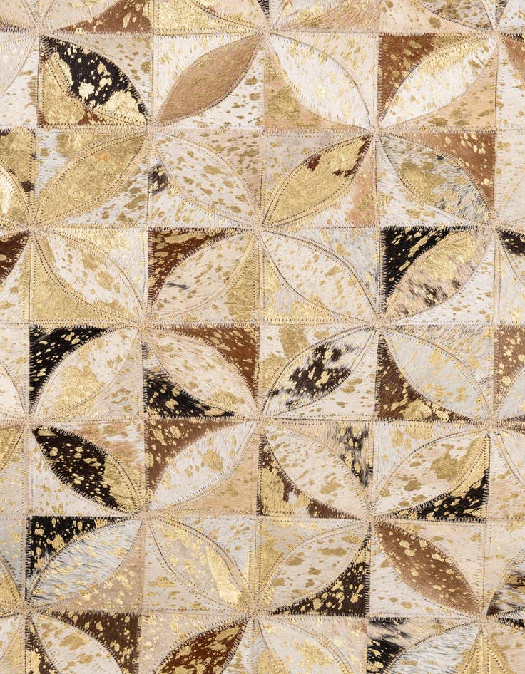 Detail image of  5' x 7' 9 Cowhide Leather Rug