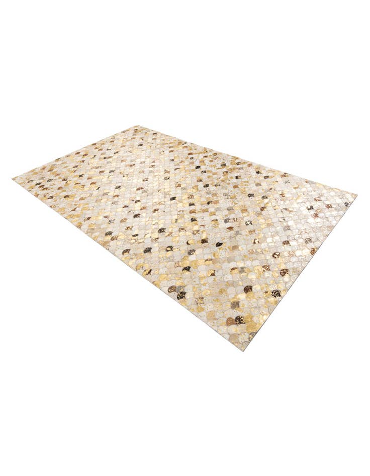 Detail image of  4' 10 x 8' Cowhide Leather Rug