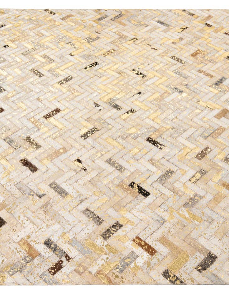 Detail image of  5' x 8' 2 Cowhide Leather Rug