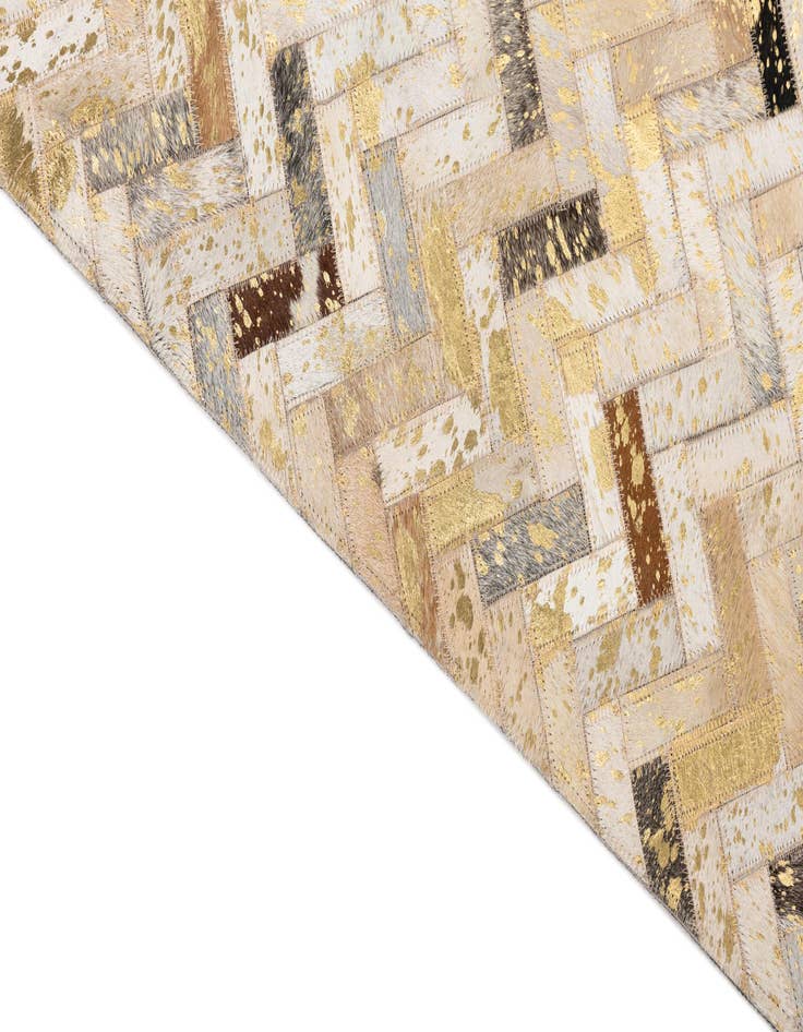 Detail image of  5' x 8' 2 Cowhide Leather Rug