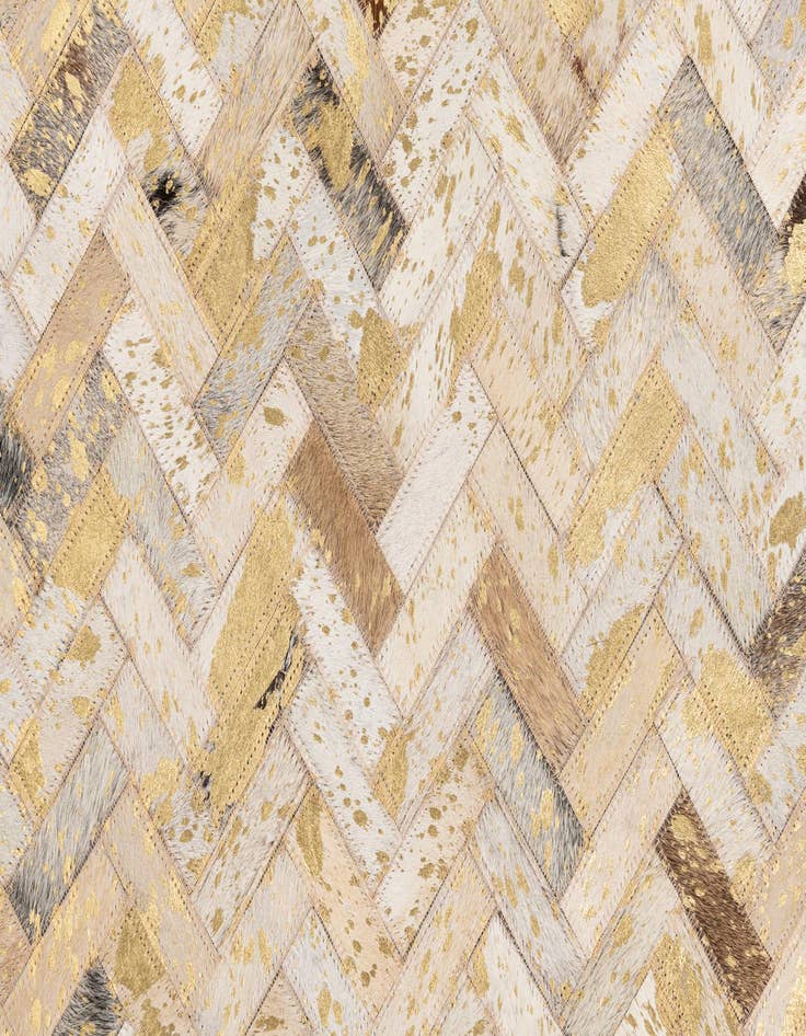 Detail image of  5' x 8' 2 Cowhide Leather Rug