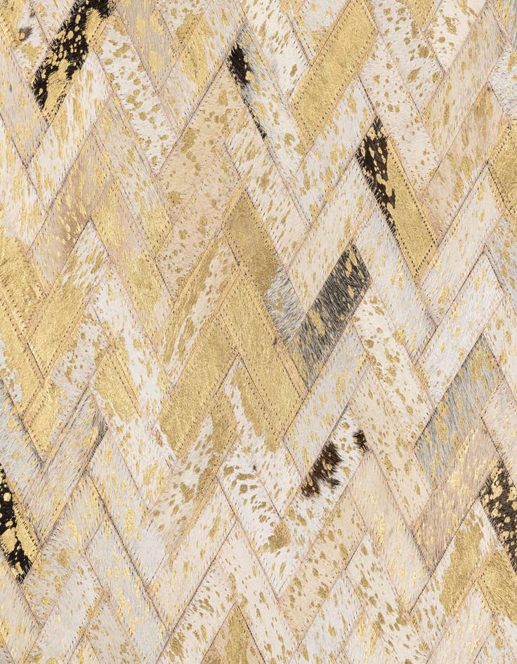 Detail image of  5' x 8' 2 Cowhide Leather Rug