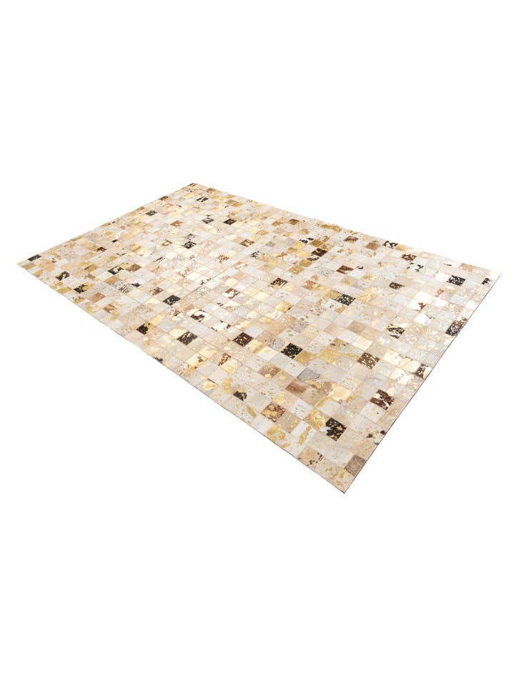 Detail image of  4' 10 x 8' Cowhide Leather Rug