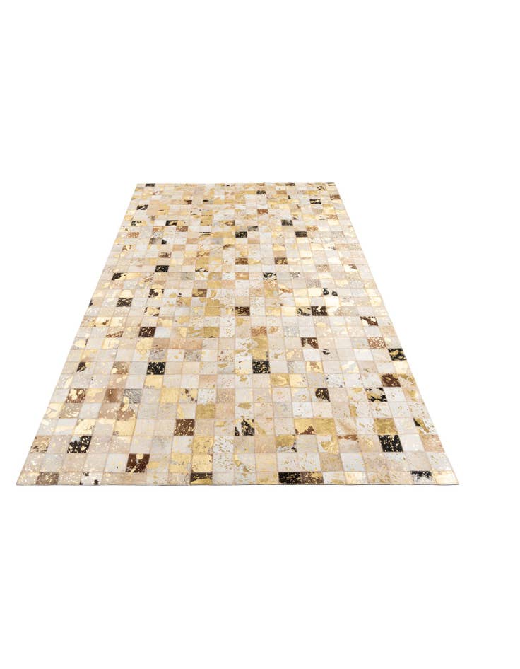 Detail image of  4' 10 x 8' Cowhide Leather Rug