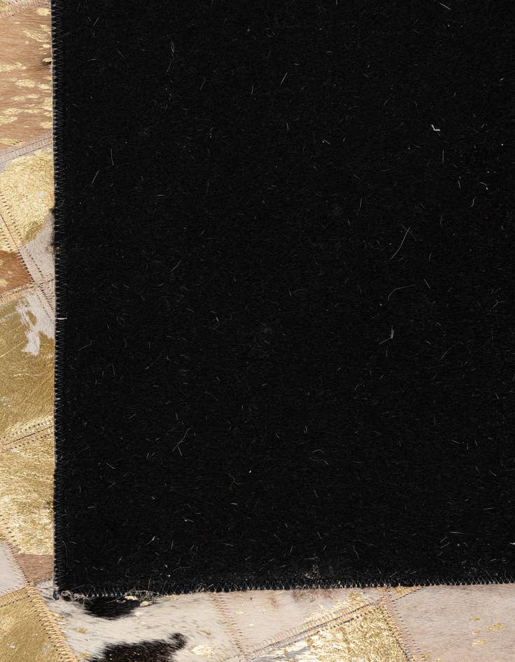 Detail image of  4' 10 x 8' Cowhide Leather Rug