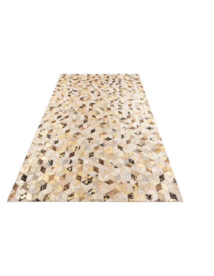 Detail image of  5' x 7' 10 Cowhide Leather Rug