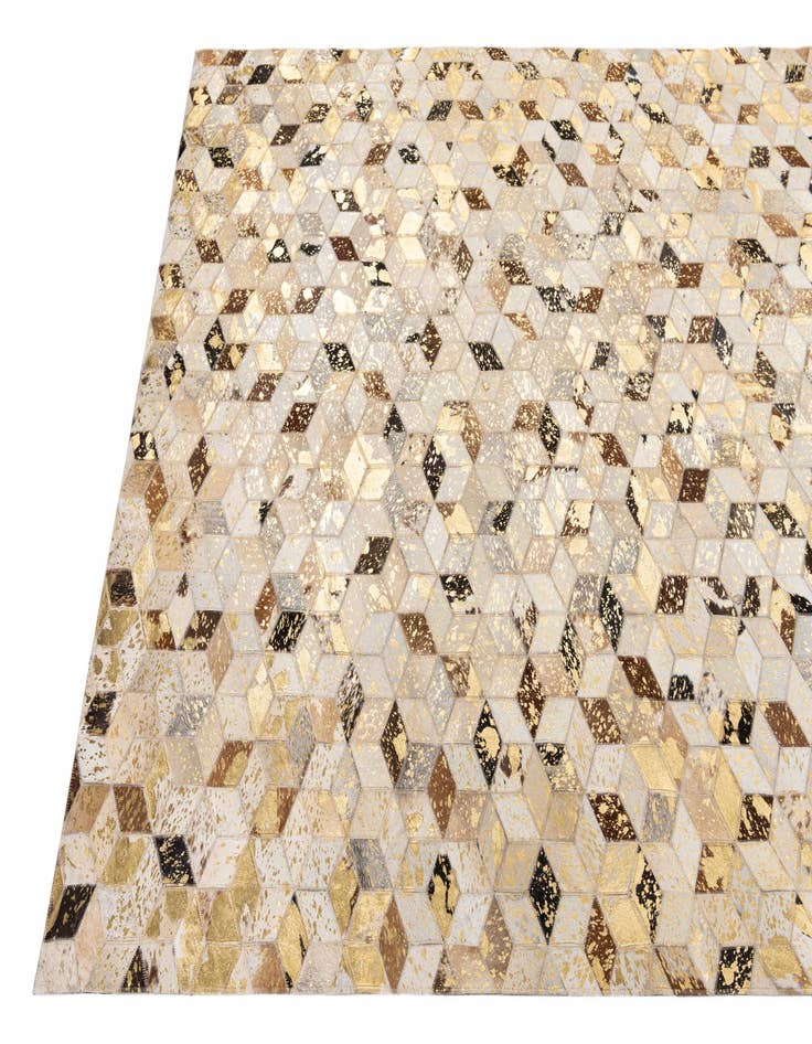 Detail image of  5' x 7' 10 Cowhide Leather Rug