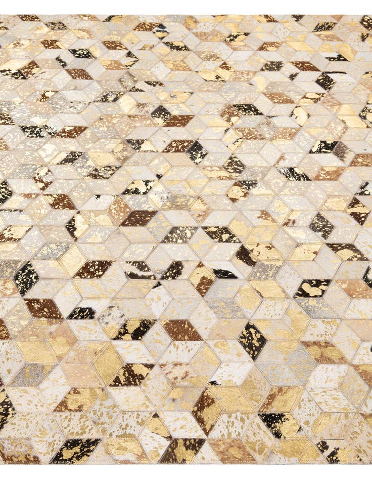 Detail image of  5' x 7' 10 Cowhide Leather Rug