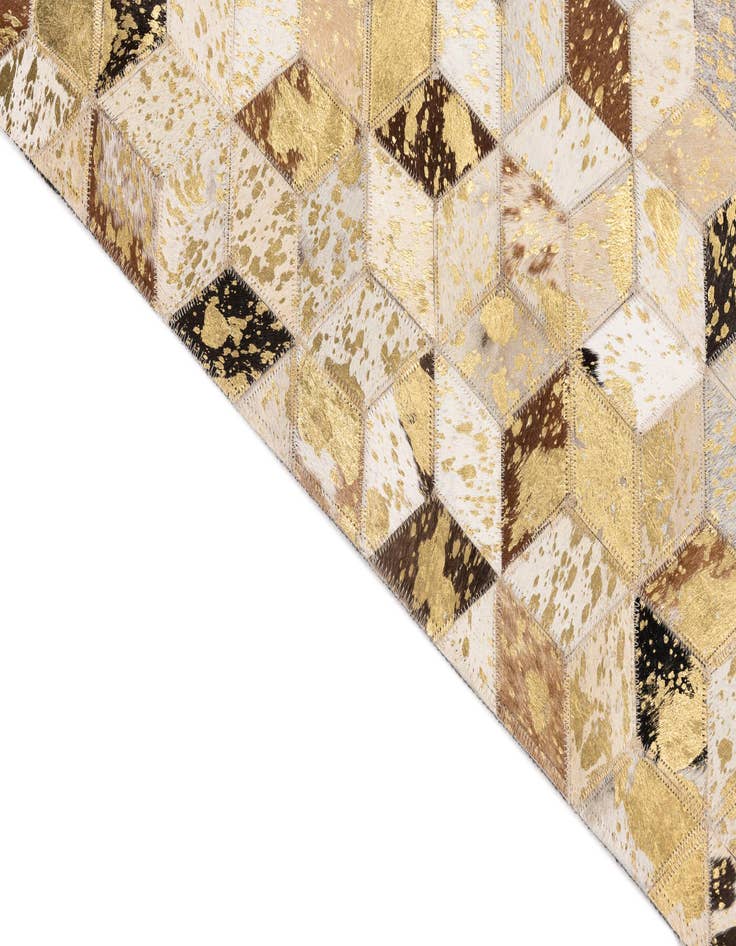 Detail image of  5' x 7' 10 Cowhide Leather Rug