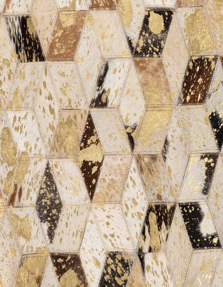 Detail image of  5' x 7' 10 Cowhide Leather Rug