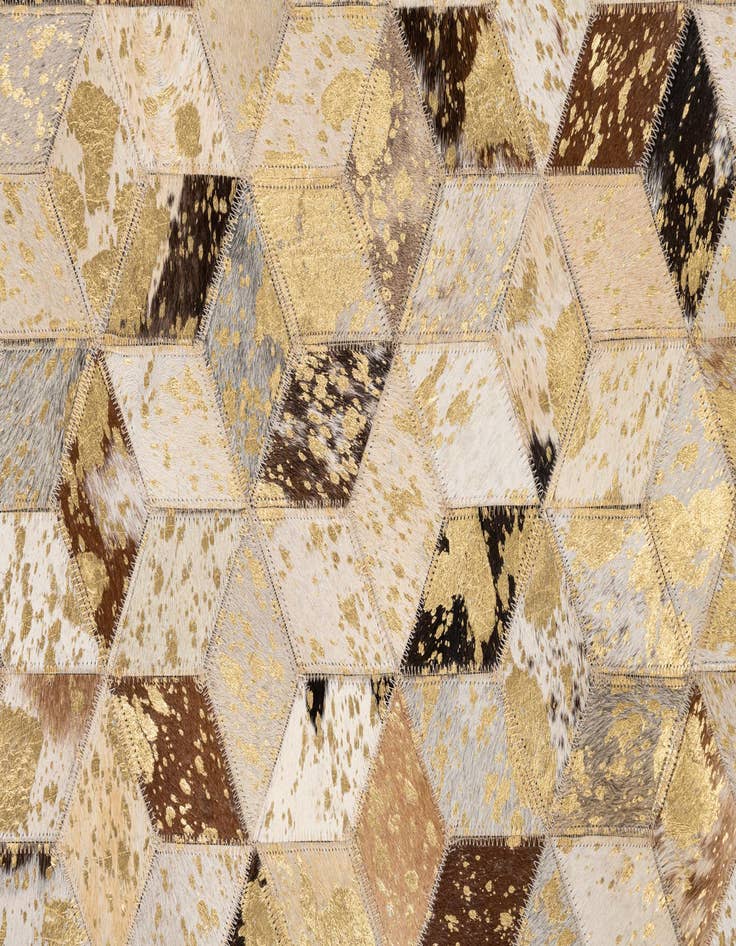 Detail image of  5' x 7' 10 Cowhide Leather Rug