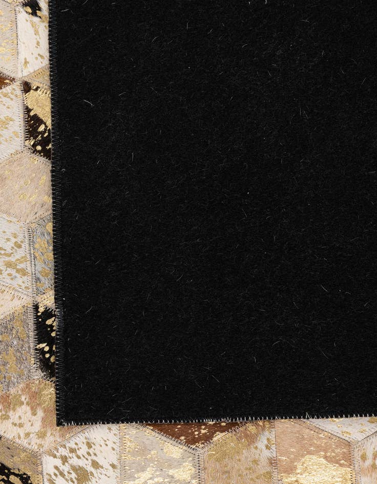 Detail image of  5' x 7' 10 Cowhide Leather Rug