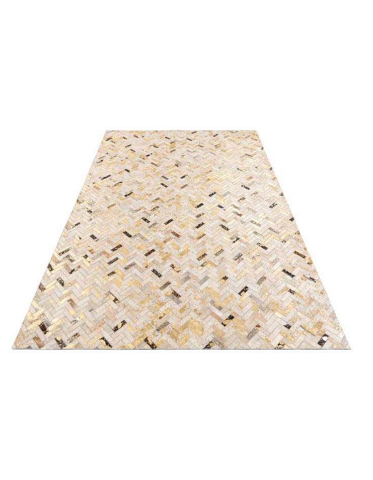 Detail image of  5' x 7' 10 Cowhide Leather Rug