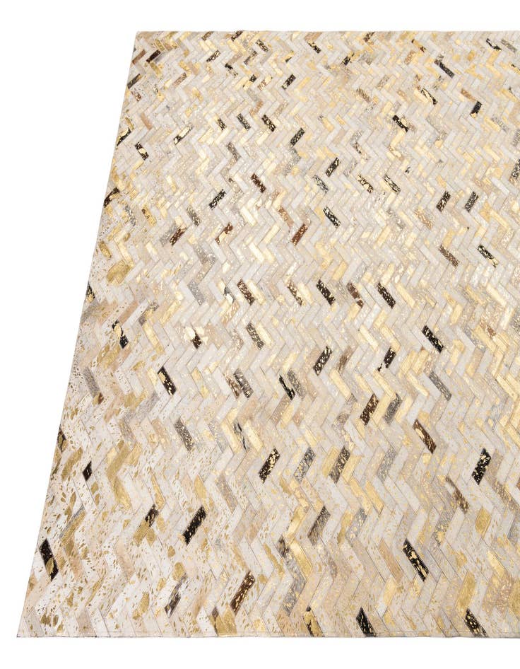 Detail image of  5' x 7' 10 Cowhide Leather Rug