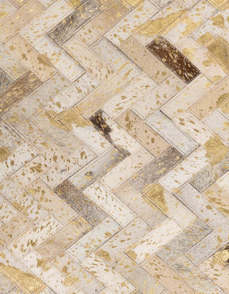 Detail image of  5' x 7' 10 Cowhide Leather Rug