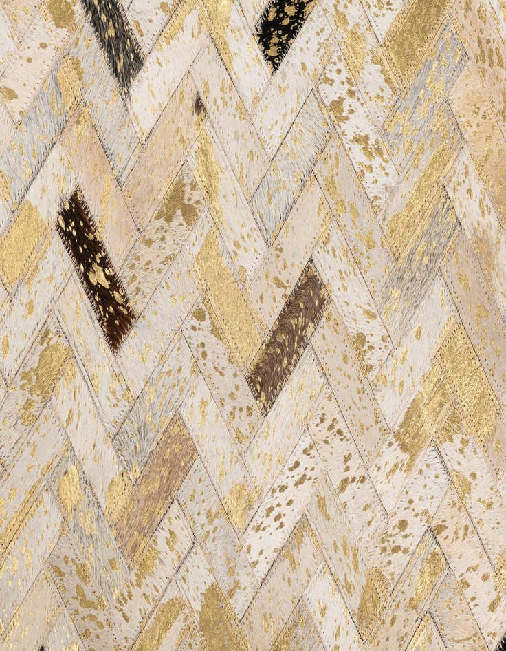 Detail image of  5' x 7' 10 Cowhide Leather Rug