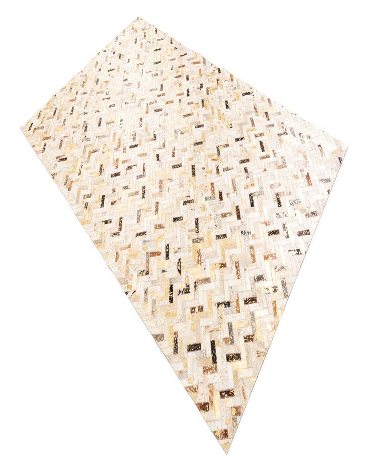 Detail image of  4' 10 x 7' 10 Cowhide Leather Rug