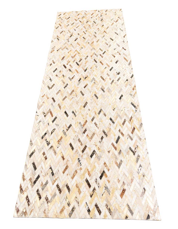 Detail image of  4' 10 x 7' 10 Cowhide Leather Rug