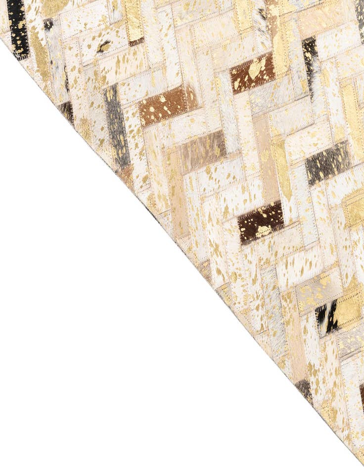 Detail image of  4' 10 x 7' 10 Cowhide Leather Rug