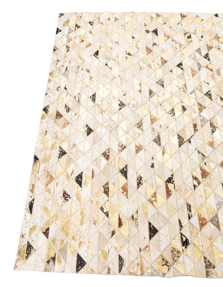 Detail image of  4' 10 x 7' 10 Cowhide Leather Rug