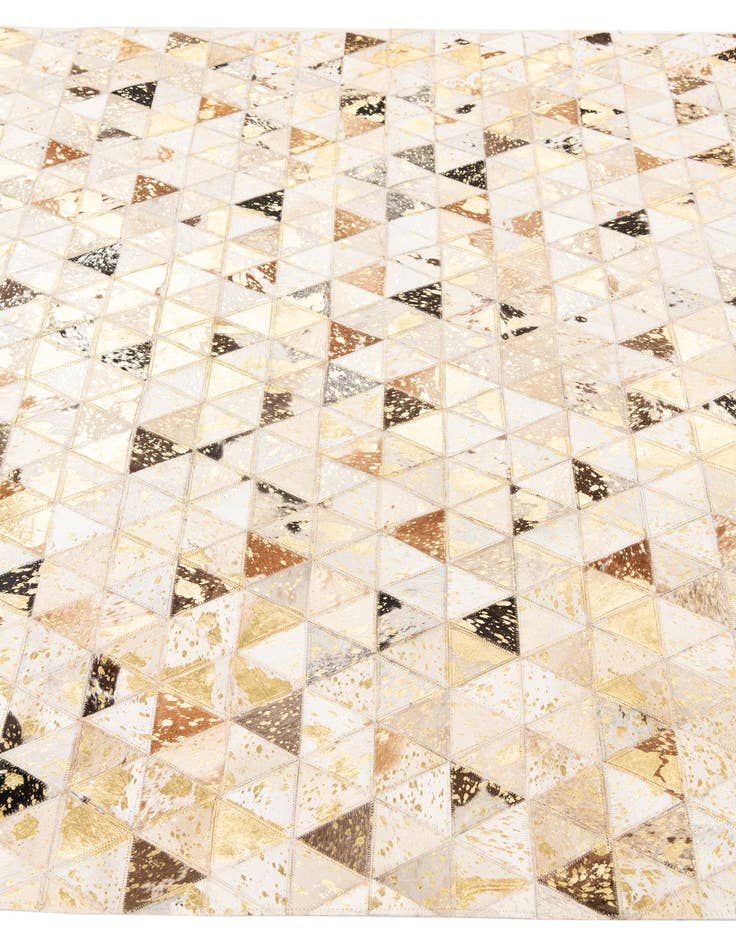 Detail image of  4' 10 x 7' 10 Cowhide Leather Rug