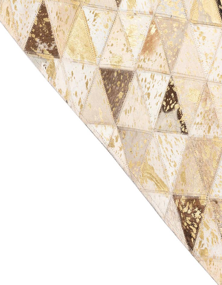 Detail image of  4' 10 x 7' 10 Cowhide Leather Rug