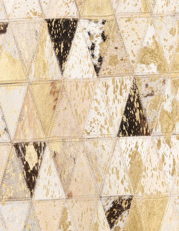 Detail image of  4' 10 x 7' 10 Cowhide Leather Rug