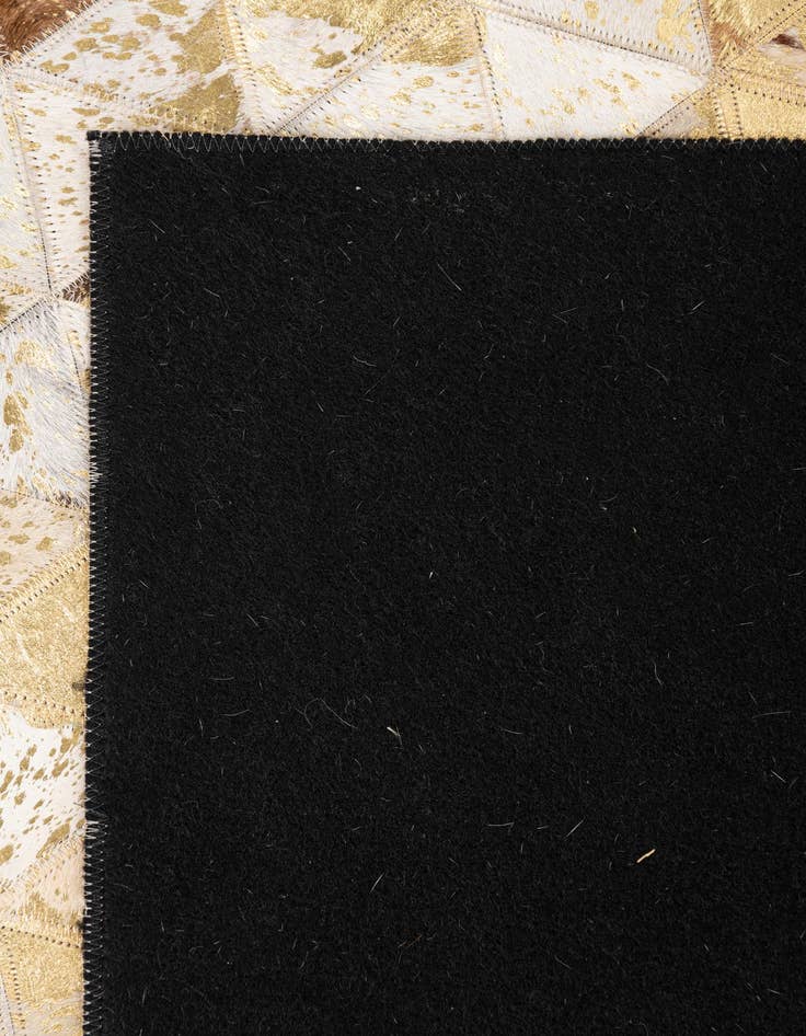 Detail image of  4' 10 x 7' 10 Cowhide Leather Rug