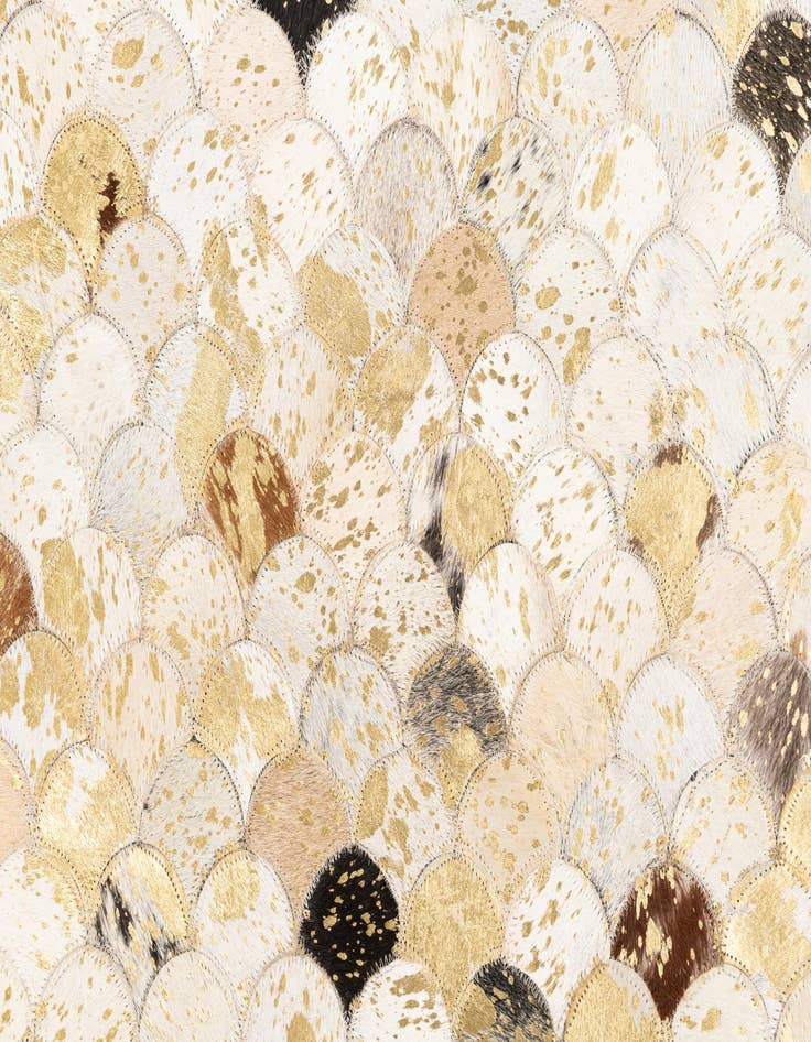 Detail image of  5' x 8' 1 Cowhide Leather Rug