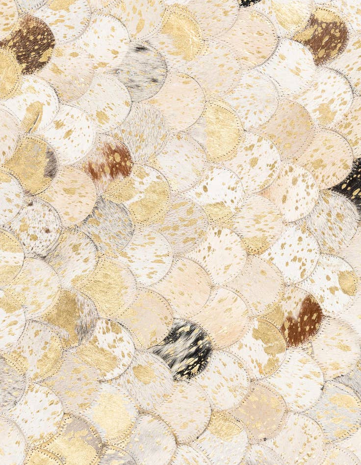 Detail image of  5' x 8' 1 Cowhide Leather Rug