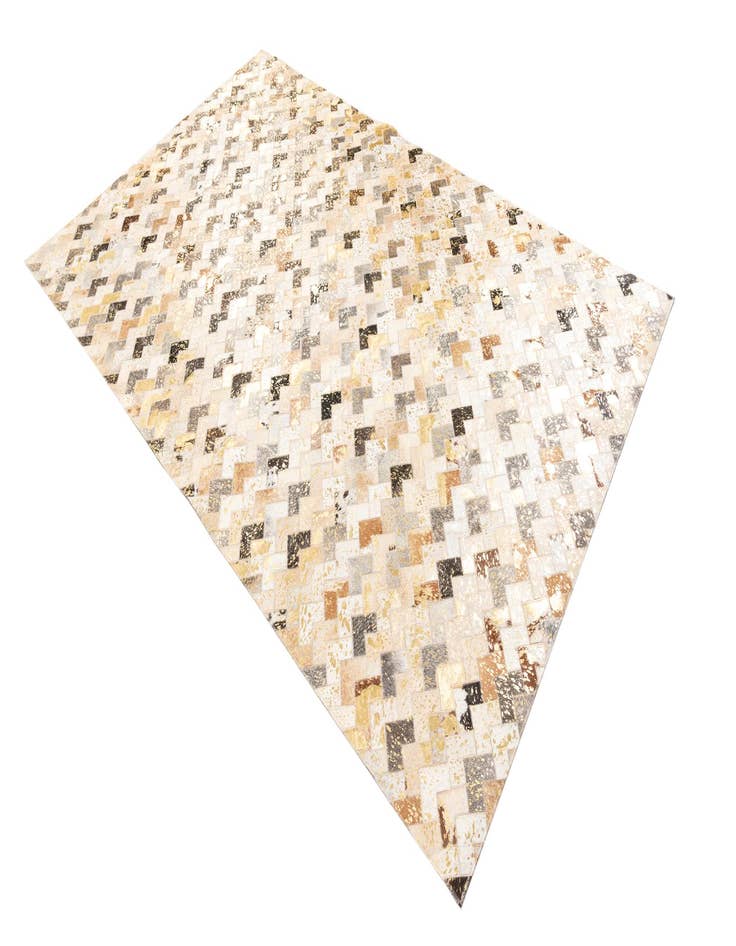 Detail image of  4' 10 x 8' Cowhide Leather Rug