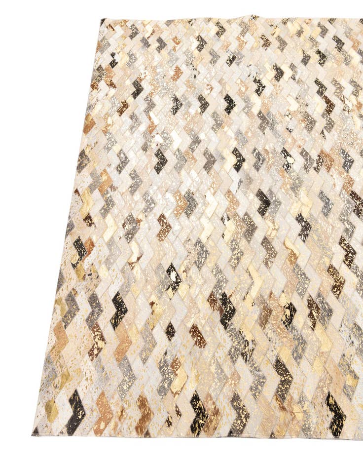 Detail image of  4' 10 x 8' Cowhide Leather Rug