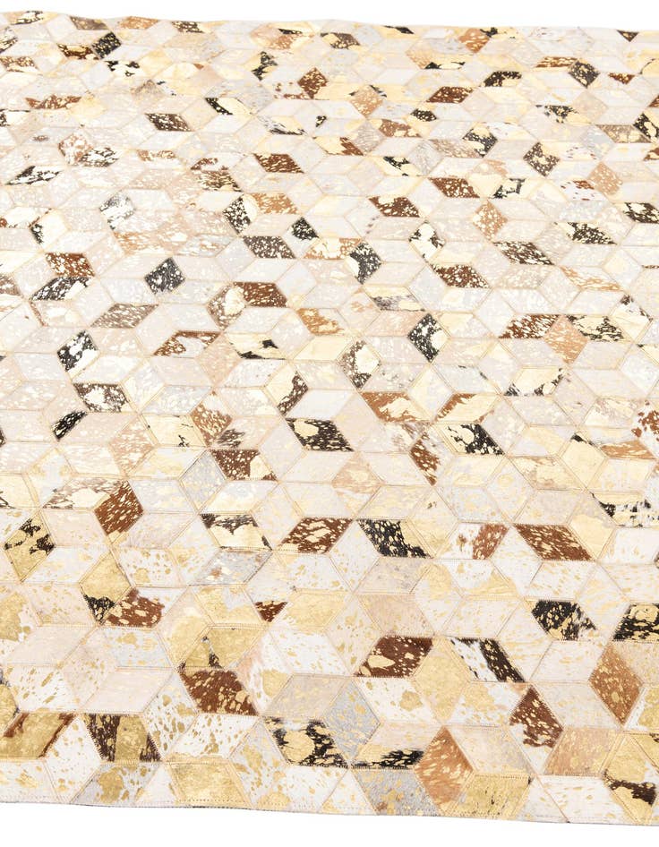 Detail image of  5' x 7' 10 Cowhide Leather Rug