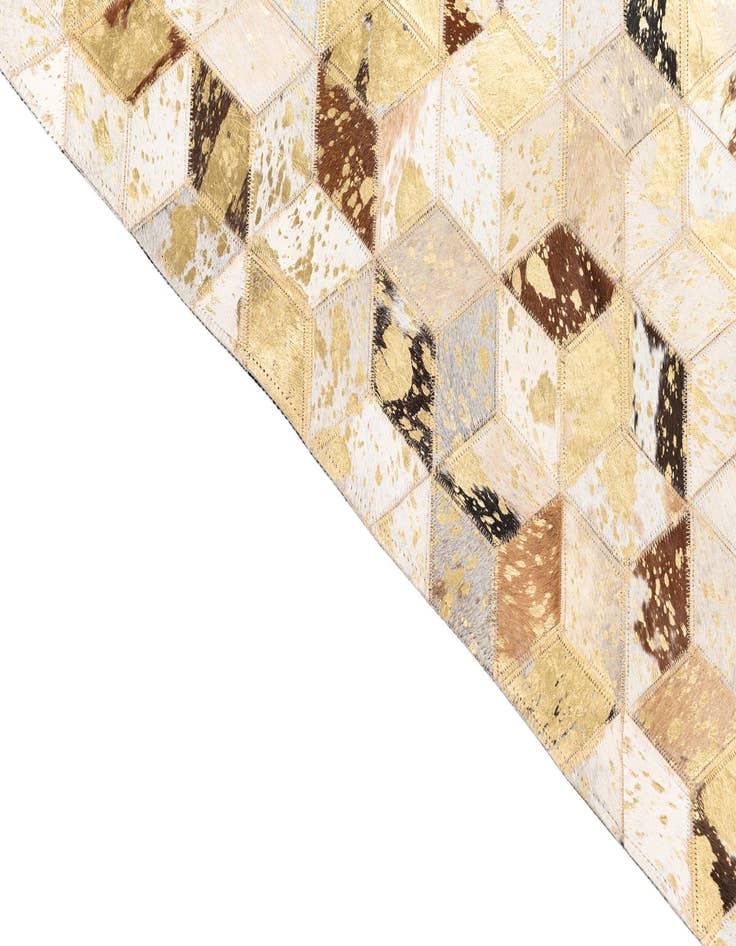 Detail image of  5' x 7' 10 Cowhide Leather Rug