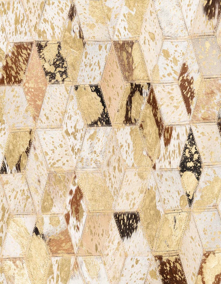 Detail image of  5' x 7' 10 Cowhide Leather Rug