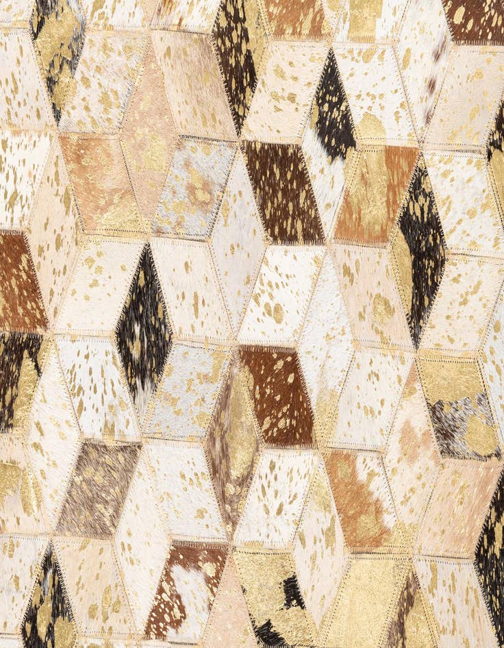 Detail image of  5' x 7' 10 Cowhide Leather Rug