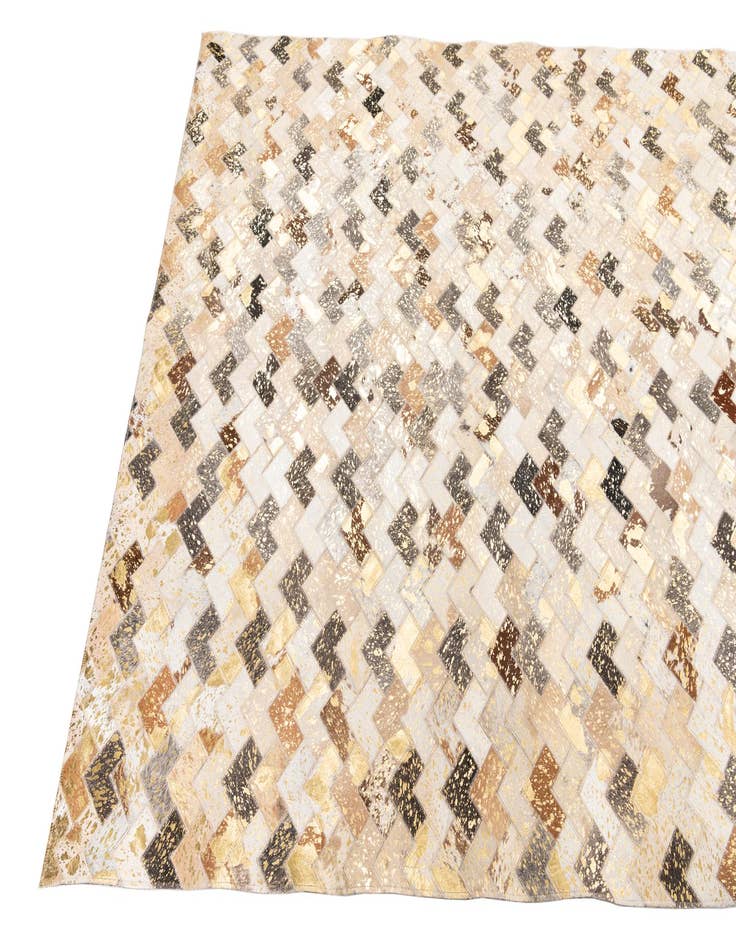 Detail image of  5' x 7' 10 Cowhide Leather Rug