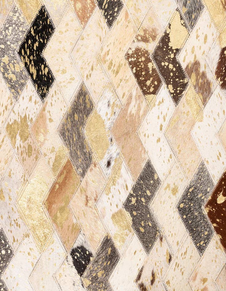 Detail image of  5' x 7' 10 Cowhide Leather Rug