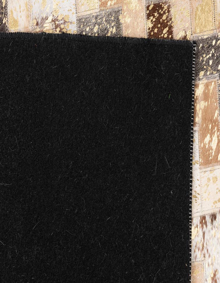 Detail image of  5' x 7' 10 Cowhide Leather Rug