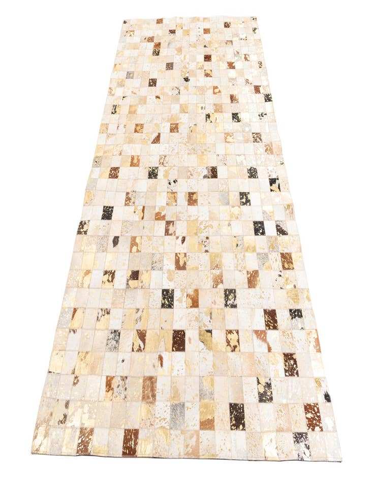 Detail image of  4' 10 x 8' Cowhide Leather Rug