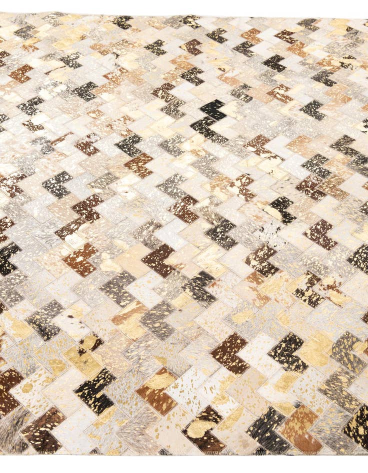 Detail image of  5' x 8' 1 Cowhide Leather Rug