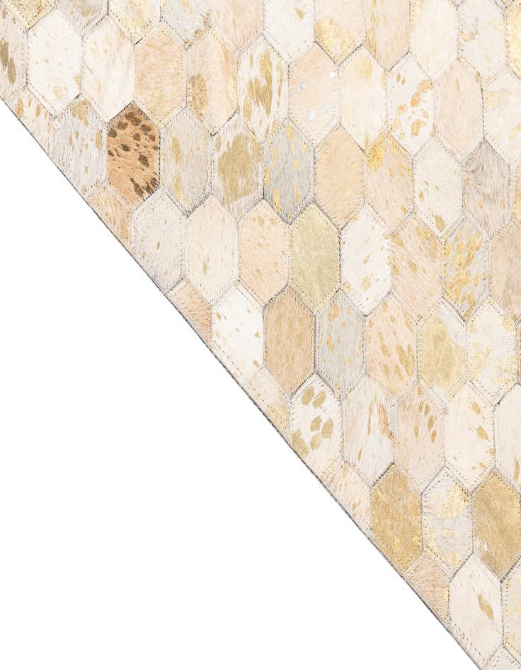 Detail image of  5' 1 x 8' Cowhide Leather Rug