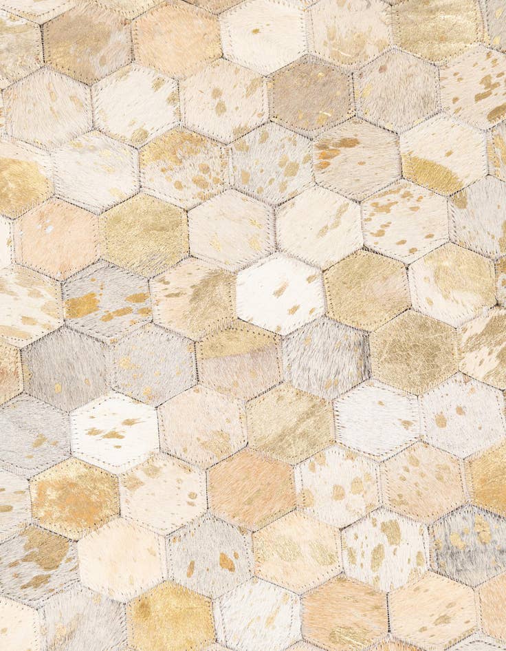 Detail image of  5' 1 x 8' Cowhide Leather Rug