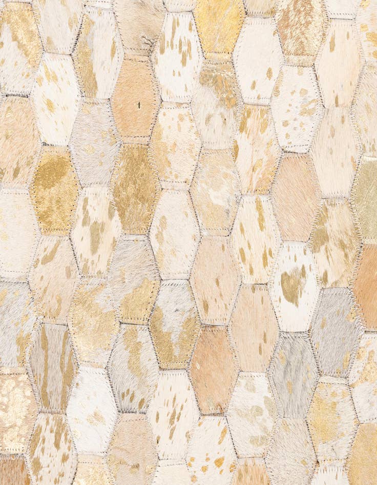 Detail image of  5' 1 x 8' Cowhide Leather Rug