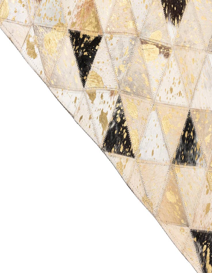 Detail image of  4' 10 x 7' 10 Cowhide Leather Rug